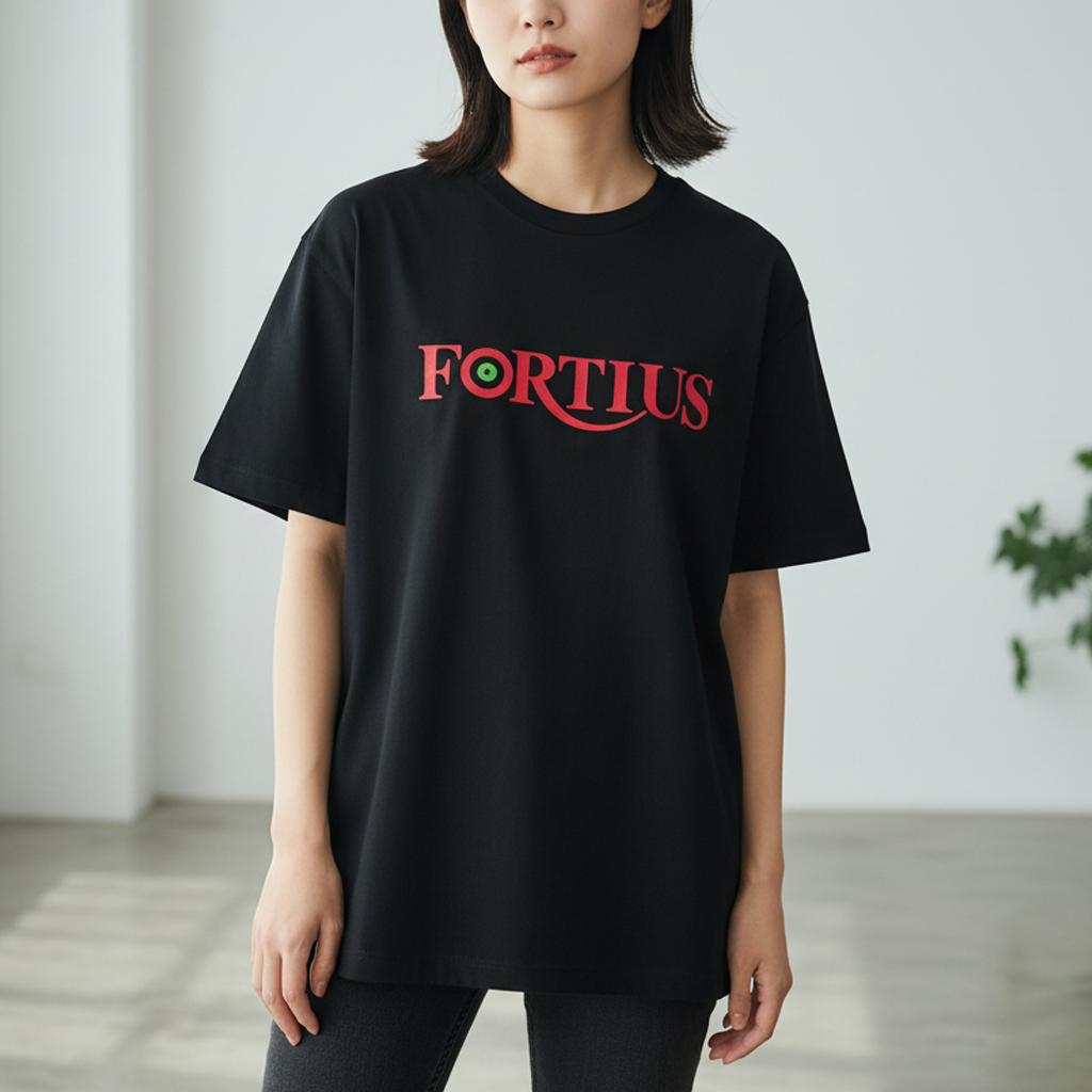 【受注販売受付中】フォルティウス”FORTIUS”Tシャツ／レッドロゴ